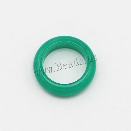 Natural Gemstone Finger Ring, Jade Malaysia, Donut, Unisex, green, 6mm, US Ring Size:8, Sold By PC