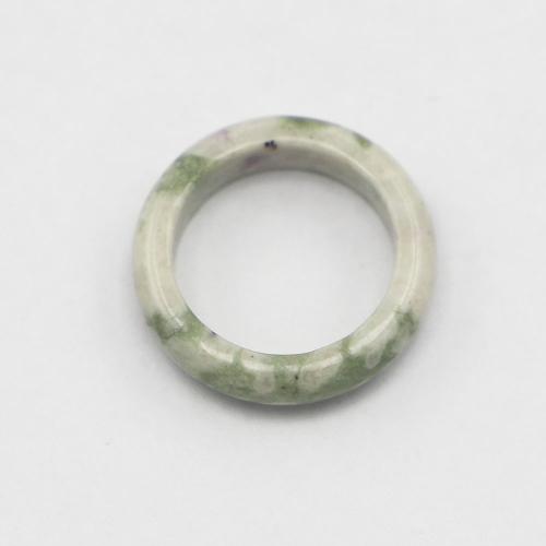 Natural Gemstone Finger Ring, Donut, Unisex, 6mm, US Ring Size:8, Sold By PC