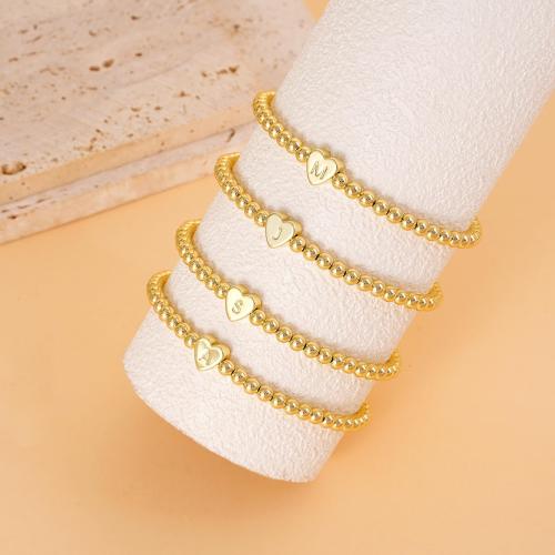 Brass Bracelet & Bangle, Heart, gold color plated, different designs for choice & for woman, more colors for choice, nickel, lead & cadmium free, Length:Approx 17 , Sold By PC