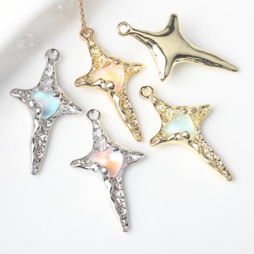 Resin Zinc Alloy Pendants with Resin Cross plated DIY nickel lead & cadmium free Sold By Bag