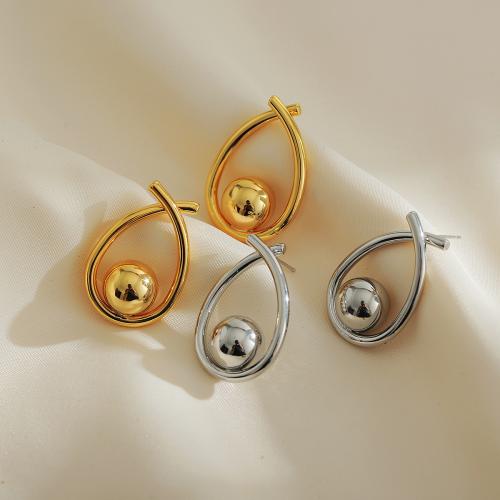 Brass Stud Earring, plated, fashion jewelry, more colors for choice, nickel, lead & cadmium free, 21x30mm, Sold By Pair