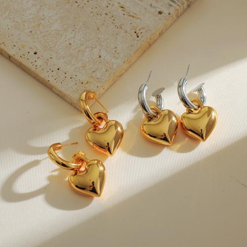 Brass Drop Earring, plated, fashion jewelry, more colors for choice, nickel, lead & cadmium free, 20x41mm, Sold By Pair