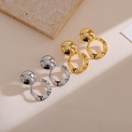 Brass Stud Earring, plated, fashion jewelry, more colors for choice, nickel, lead & cadmium free, 23x38mm, Sold By Pair