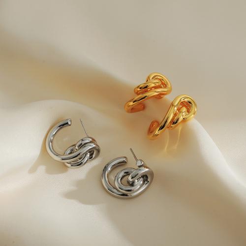 Brass Stud Earring, plated, fashion jewelry, more colors for choice, nickel, lead & cadmium free, 22x22mm, Sold By Pair