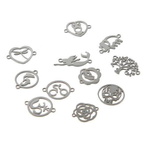 Stainless Steel Connector, 304 Stainless Steel, silver color plated, DIY & different designs for choice, silver color, Sold By PC