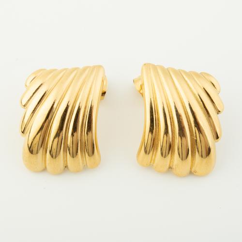 Roestvrij staal Stud Earrings, 304 roestvrij staal, voor vrouw, gouden, Verkocht door pair