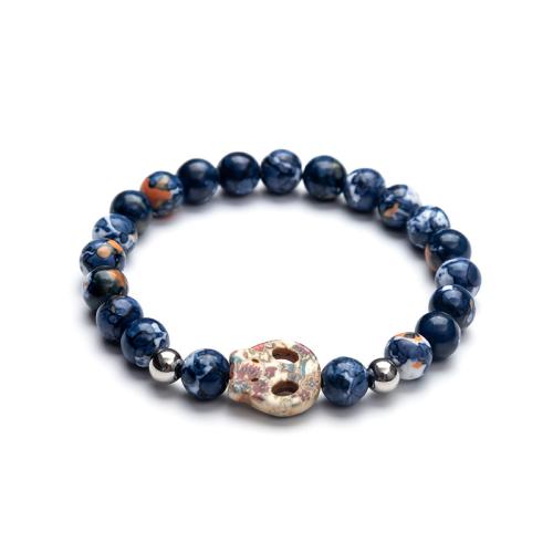 Bracelets de pierres précieuses, Pierre naturelle, fait à la main, différents matériaux pour le choix & unisexe, plus de couleurs à choisir, Vendu par PC