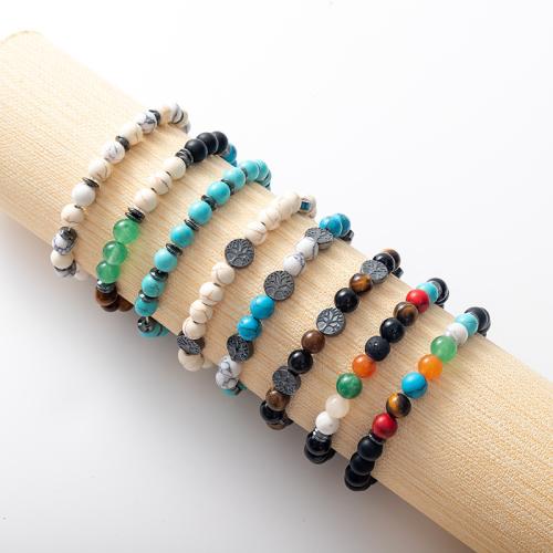 Gemstone Bracelets, Natural Stone, handmade, different materials for choice & Unisex & different styles for choice, more colors for choice, Sold By PC