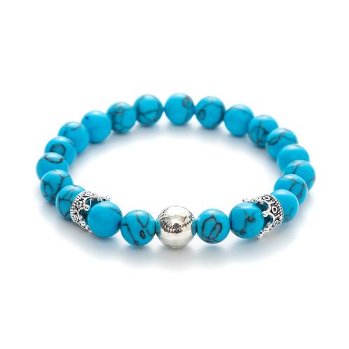 Gemstone Bracelets Zinc Alloy with Natural Stone handmade & Unisex Sold By PC