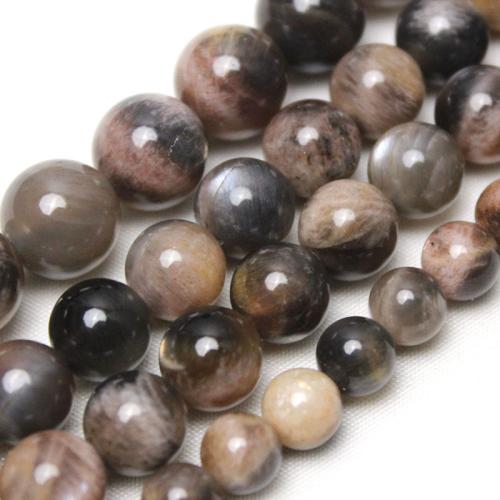 Natural Quartz Jewelry Beads Round polished DIY black Grade AAAAA Sold By Strand