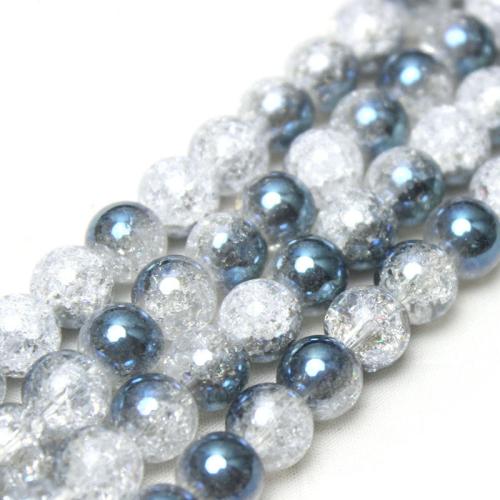 Round Crystal Beads, polished, DIY & different size for choice & crackle, Sold By Strand