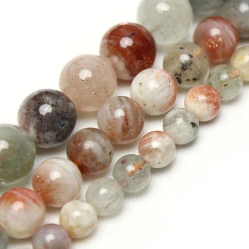 Gemstone Jewelry Beads Arusha Stone Round polished DIY multi-colored Sold By Strand