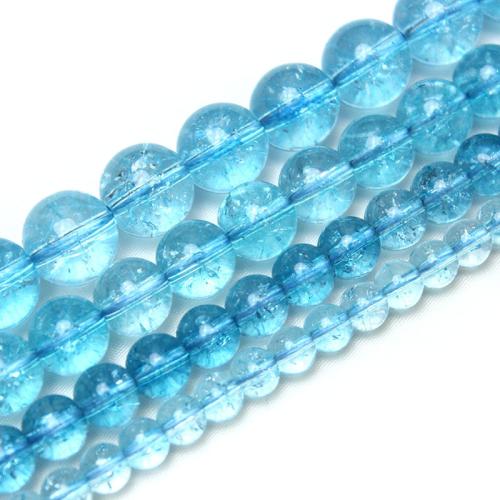 Natural Quartz Jewelry Beads Kyanite Round polished DIY & crackle Sold By Strand