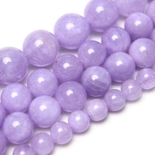 Jade Perlen, rund, poliert, DIY & verschiedene Größen vorhanden, violett, Grade A, verkauft von Strang