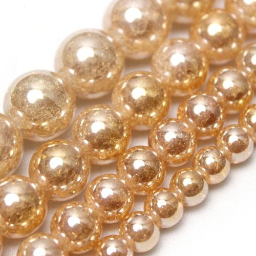 Round Crystal Beads, polished, DIY & different size for choice & crackle, Sold By Strand