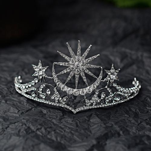 Bridal Tiaras Zinc Alloy for bridal & with rhinestone Sold By PC