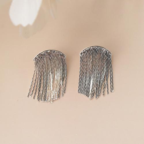 Brass Stud Earring, fashion jewelry & for woman, 41x24mm, Sold By Pair