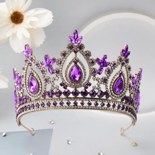 Bridal Tiaras Zinc Alloy for bridal & with rhinestone Sold By PC