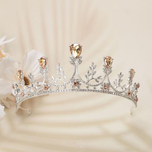 Bridal Tiaras Zinc Alloy for bridal & with rhinestone Sold By PC