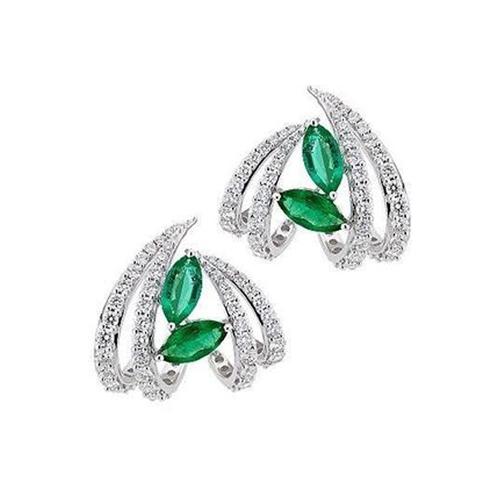 Cubic Zirconia Micro Pave Brass Earring, fashion jewelry & micro pave cubic zirconia & for woman, 16mm, Sold By Pair