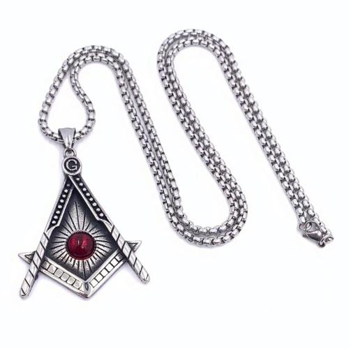 Collier de bijoux en acier inoxydable, Acier inoxydable 304, longueur différente pour le choix & styles différents pour le choix & pour homme, 56x43mm, Vendu par PC