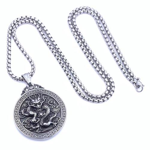 Collana in acciaio inossidabile, 304 acciaio inox, lunghezza differente per scelta & stili diversi per la scelta & per l'uomo, 43x37mm, Venduto da PC