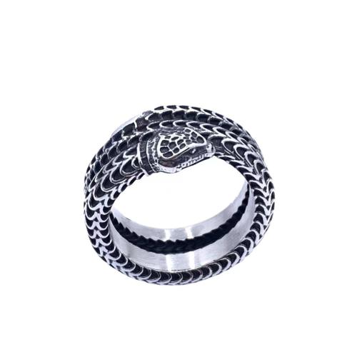 Stainless Steel Finger Ring, 304 Stainless Steel, Snake, vintage & different size for choice & for man, original color, Sold By PC