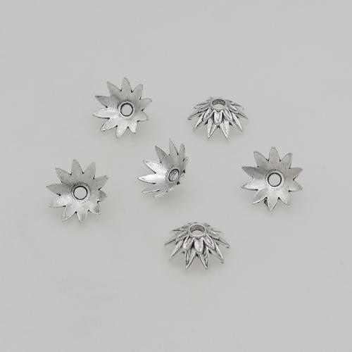 Tibetan Style Bead Cap, Flower, silver color plated, DIY, nickel, lead & cadmium free, 15mm, Hole:Approx 2.5mm, Approx 200PCs/Bag, Sold By Bag