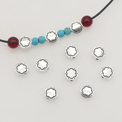 Zinc Alloy Spacer Beads Flat Round silver color plated DIY nickel lead & cadmium free Approx 1mm Approx Sold By Bag