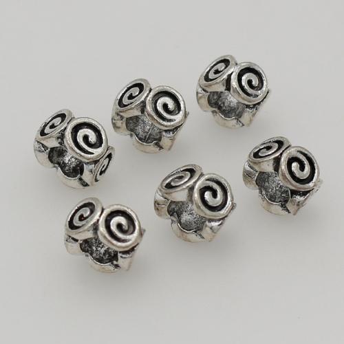 Zinc Alloy Spacer Beads silver color plated DIY nickel lead & cadmium free Approx 5.5mm Approx Sold By Bag