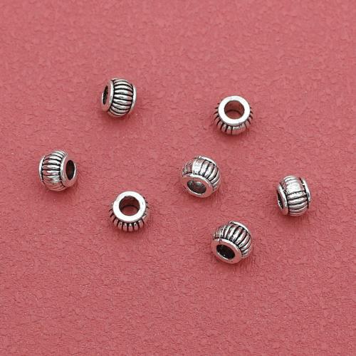 Zinc Alloy Spacer Beads Pumpkin silver color plated DIY nickel lead & cadmium free Approx 3.2mm Approx Sold By Bag