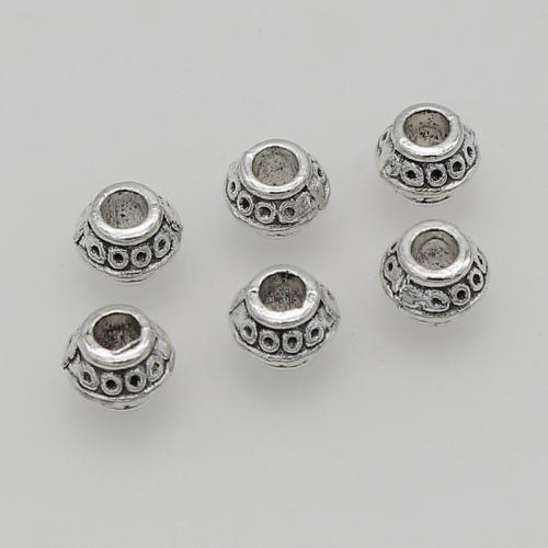 Zinc Alloy Spacer Beads silver color plated DIY nickel lead & cadmium free Approx 3mm Approx Sold By Bag