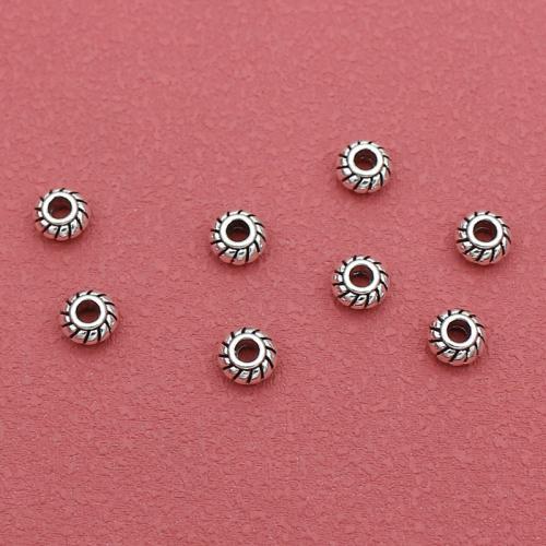 Zinc Alloy Spacer Beads silver color plated DIY nickel lead & cadmium free Approx 2.5mm Approx Sold By Bag