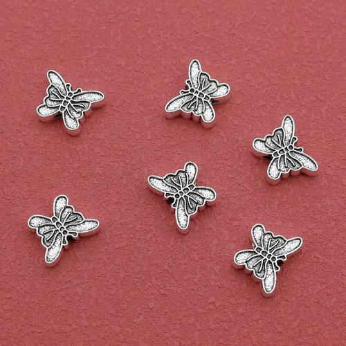 Zinc Alloy Spacer Beads Butterfly silver color plated DIY nickel lead & cadmium free Approx 2mm Approx Sold By Bag