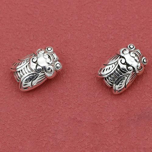 Zinc Alloy Animal Beads Cicada silver color plated DIY nickel lead & cadmium free Approx 2mm Approx Sold By Bag