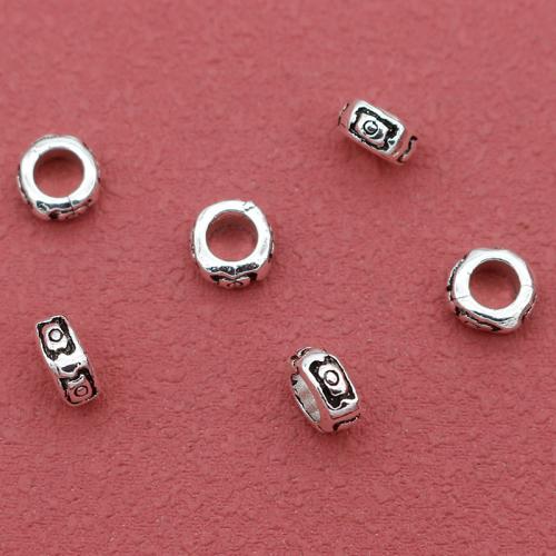 Zinc Alloy Spacer Beads silver color plated DIY nickel lead & cadmium free Approx 4mm Approx 200/Bag Sold By Bag
