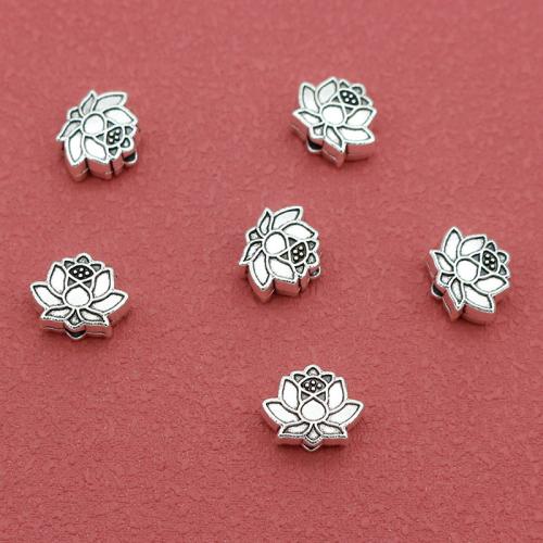 Zinc Alloy Spacer Beads Flower silver color plated DIY nickel lead & cadmium free Approx 2mm Approx Sold By Bag
