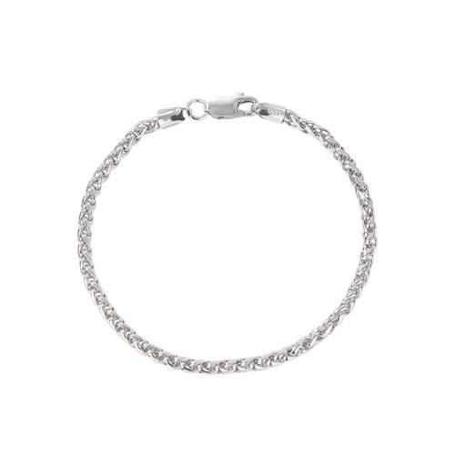 Bracelets en argent sterling, argent sterling 925, normes différentes pour le choix & pour femme, couleur platine, Vendu par PC