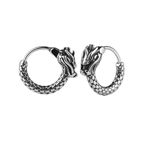 Titanium Steel  Earring, Unisex, original color, 15x17.70mm, Sold By PC