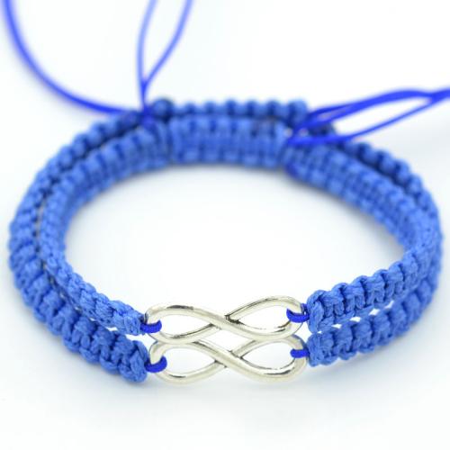 Mode créer Bracelets cordon de cire, alliage de zinc, avec corde de cire, Placage, 2 pièces & unisexe, plus de couleurs à choisir, Longueur:Environ 16-32 cm, Vendu par fixé