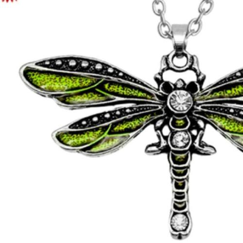 Tibetan Style Rhinestone Pendants, Dragonfly, plated, DIY & enamel & with rhinestone, more colors for choice, Sold By PC