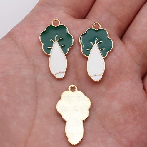 Zinc Alloy Enamel Pendants Cabbage gold color plated DIY mixed colors Sold By PC