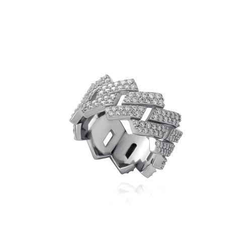 925er Sterling Silber Fingerring, mit Moissanite, verschiedene Größen vorhanden & verschiedene Stile für Wahl & für den Menschen, Größe:7-11, verkauft von Strang