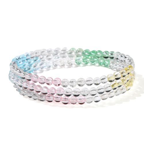 Topaze Bracelet, Round, handmade, multilayer & different size for choice & for woman, multi-colored, Length:Approx 6-8 Inch, Sold By PC