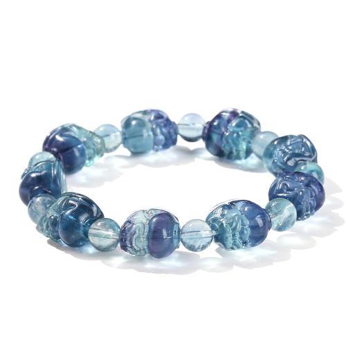 Natural Fluorite Bracelet, handmade, Unisex & different styles for choice, Length:Approx 6-8 Inch, Sold By PC