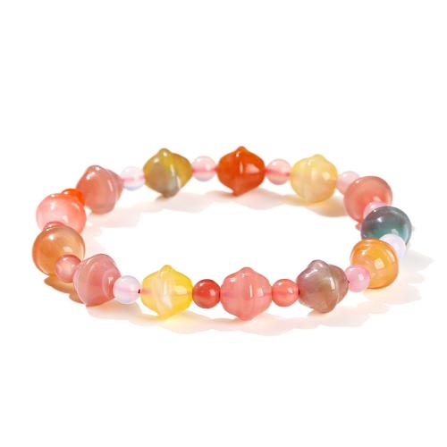 Agate salée bracelet, cloche, fait à la main, bijoux de mode & pour femme, plus de couleurs à choisir, beads length 8mm, Longueur:Environ 6-8 pouce, Vendu par PC