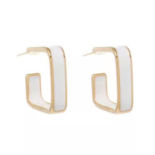 Lo zinco in lega Stud Earring, lega in zinco, gioielli di moda & per la donna & smalto, nessuno, 20x20mm, Venduto da coppia