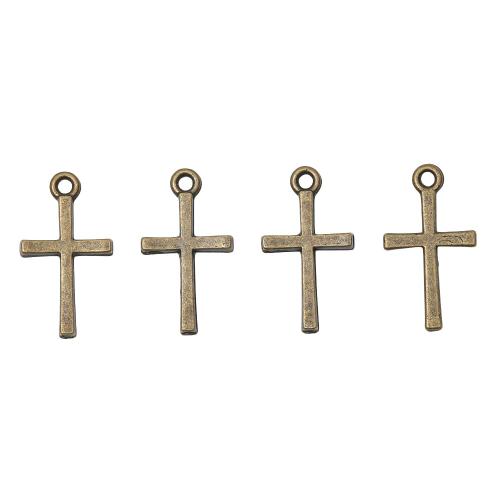 Zinklegering Cross Hangers, Zinc Alloy, Oversteken, DIY, meer kleuren voor de keuze, 18x10x1.50mm, Verkocht door PC