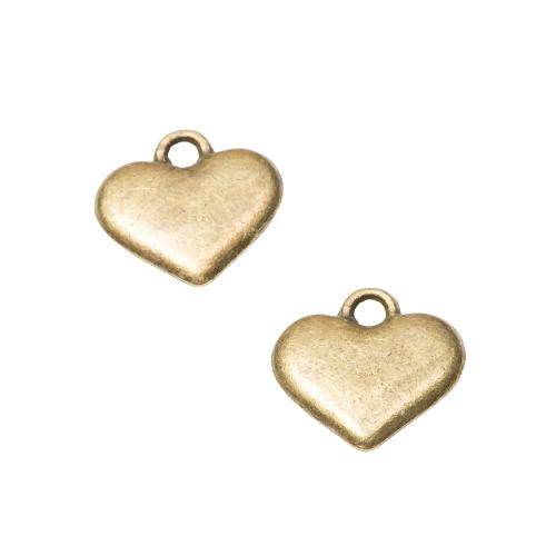 Zinklegering Hart Hangers, Zinc Alloy, DIY, meer kleuren voor de keuze, 12x11x2mm, Verkocht door PC