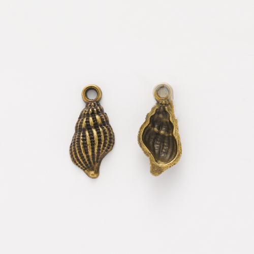 سبائك الزنك المعلقات, محارة, ديي, المزيد من الألوان للاختيار, 19x9x4mm, تباع بواسطة PC